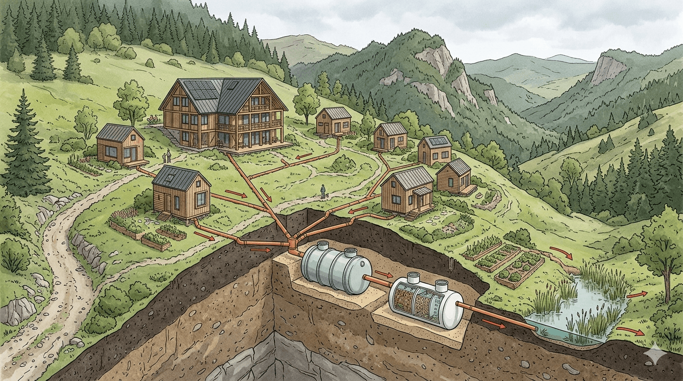 Designing autonomous sanitation for a remote eco-community
