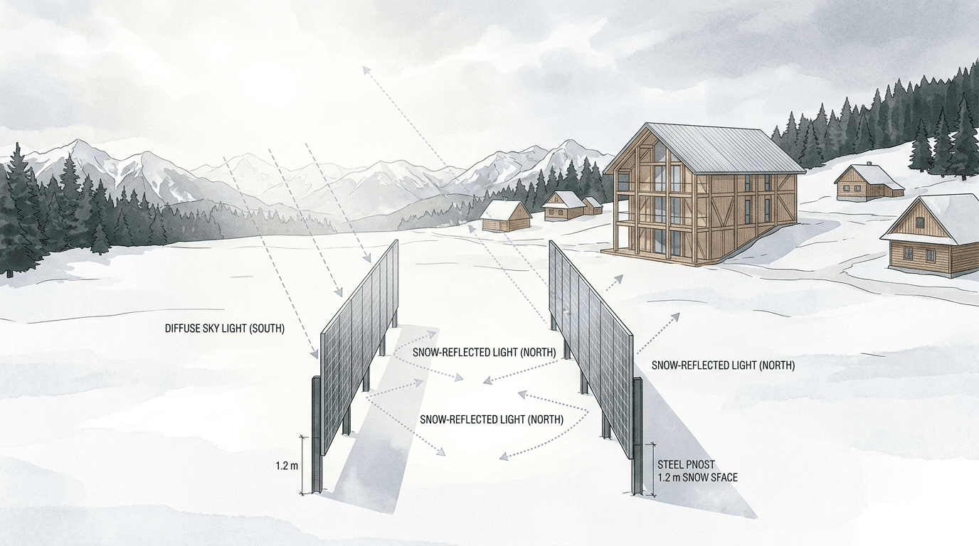Designing a winter-optimized PV system for a Carpathian eco-community